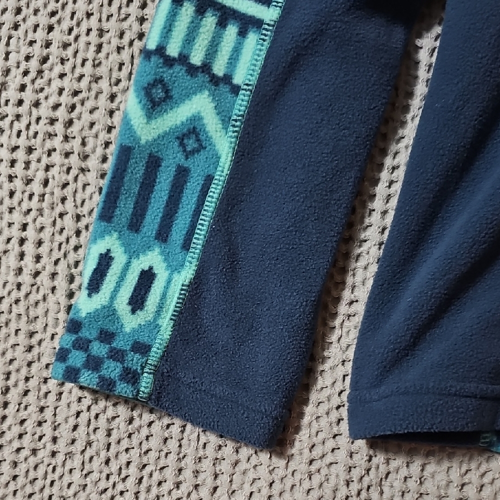 Kari Traa Nordic Print Full Zip Jacket Women’s Large Blue Teal Athletic Fleece - Picture 8 of 13